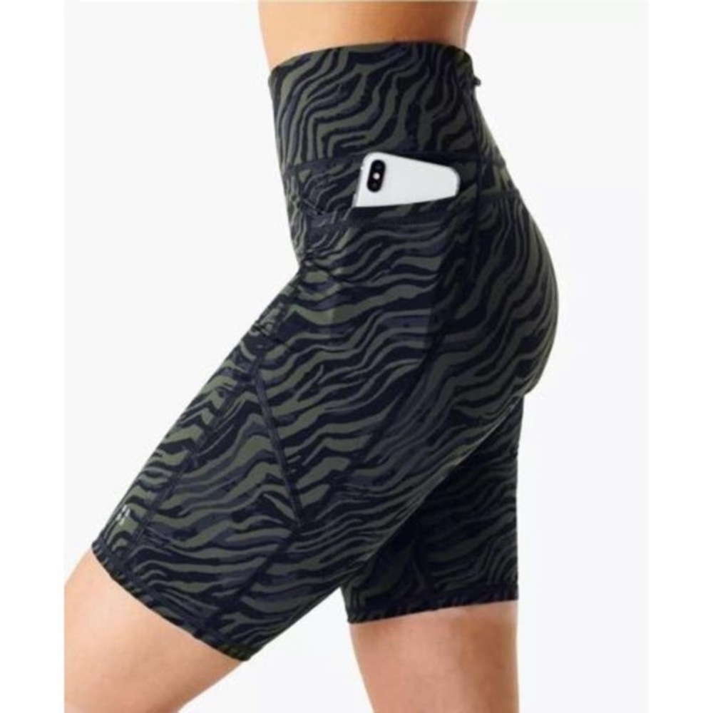 Sweaty Betty Zero Gravity 9” Pocket Bike Shorts Zebra Print XS